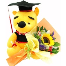 Convocation Set 05 (Convocation Winnie Pooh + 5 Stalks Sunflowers)